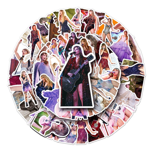50 Stickers De Taylor Swift - Etiquetas Autoadhesivas