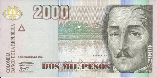 Colombia 2000 Pesos, 3 Febrero 2006