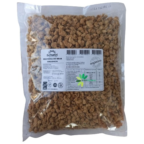 Proteina De Soja 1 Kg Orgánica Schatzi Gmo Free 