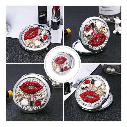 Espejo Compacto Para Cosméticos, Plegable, Portátil, Pequeño
