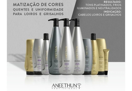 Shampoo Blond System Silver Aneethun Profissional - 300ml