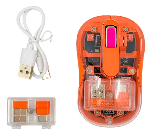 Mouse Inalámbrico Transparente Silencioso Conectividad Trimo