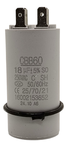 Capacitador De 1/2hp, 110v -60hz -18uf, Exxel.