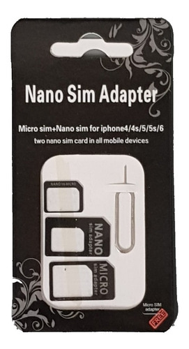 Adaptador Chip Micro Sim A Nano Sim Clip 3 En 1 Microcentro