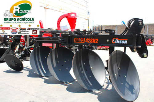 Arado Agricola P/ Tractor 4 Discos Hidraulico Marca Bison