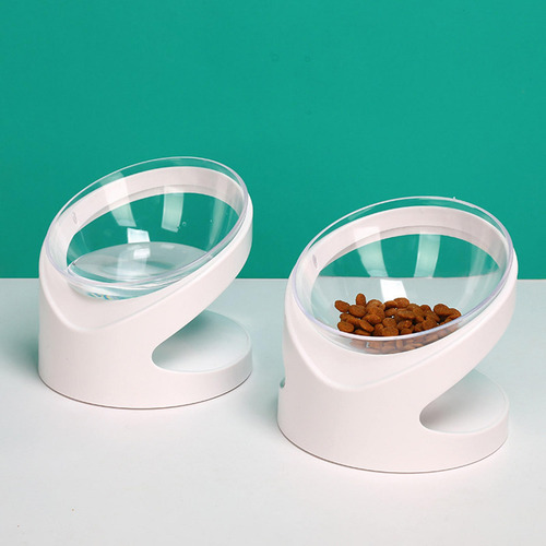 Cuenco Inclinado De Pie Alto Para Perros Y Gatos,