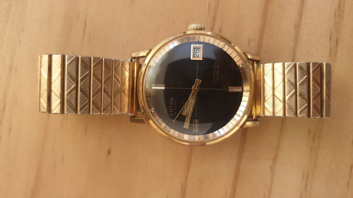Imagen 3 de 7 de Reloj Automático Suizo Vintage Enchapado En Oro Marca Orton
