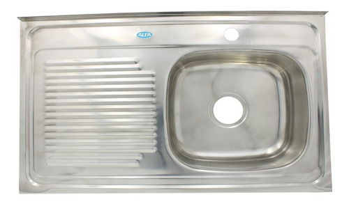 Imagen 1 de 3 de Tarja De Acero Inox Calibre 24 Para Monomando 80 X 50cm Izq