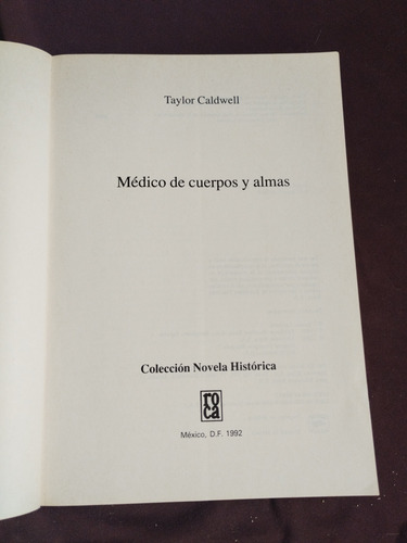 Libro Médico De Cuerpos Alma Taylor Caldwell (Usado)