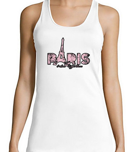 Musculosa Paris Love Eiffel Tower Art