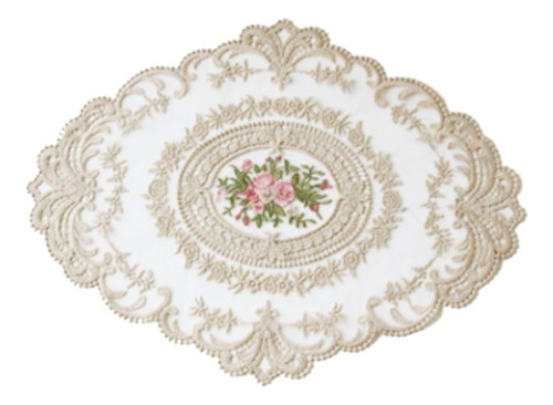 Mantel Transparente De Tela De Encaje Bordado Ovalado Europe
