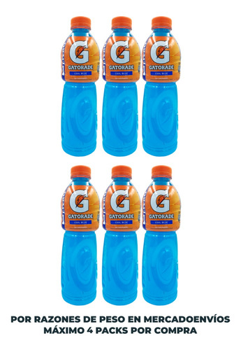 Gatorade 1 Litro - Cool Blue - Pack 6 Botellas