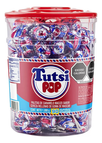 Tutsi Pop Paletas De Caramelo 90 Pzas Msi