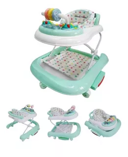 Andador Para Bebe Y Caminador Musical Ebaby Color Celeste