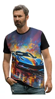 Camiseta Plus Size Carro Race Moto Car Turbo Men Streetwear