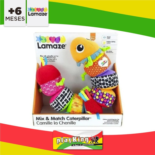 Imagen 2 de 7 de Lamaze Oruga Con Velcro Y Multiple Texturas L27244b Playking