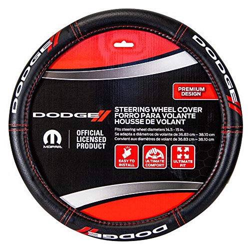 006694r01 Dodge // Funda De Volante De Lujo Costuras De...