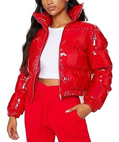 Abrigo De Invierno Para Mujer, Cuello Alto, Cálido, Con Capu