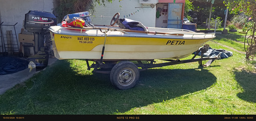 Lancha Sioux Con Un Motor De 25 Hp Parsun Más Accesorios
