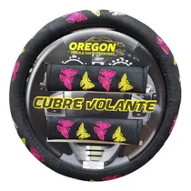 Comprar Cubre Volante Funda + Cinturon 38cm Auto Reforzado Mariposa