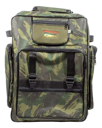 Bolsa Mochila Camping Pesca Ebf Motopesca Grande Camuflada