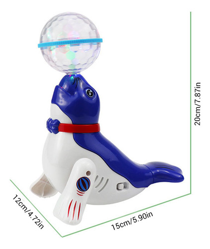 Juguete Eléctrico Musical Para Perros Whe Top Ball Sea Puppy