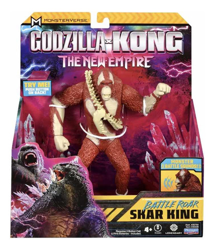 Muñeco Rey Skar Godzilla X Kong Nuevo Imperio Sonidos 18 Cm