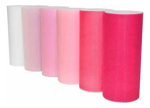 Morex Ribbon Pink Ombre' Tulle 6 Pack, Nylon, 6  Por 150 Yd 