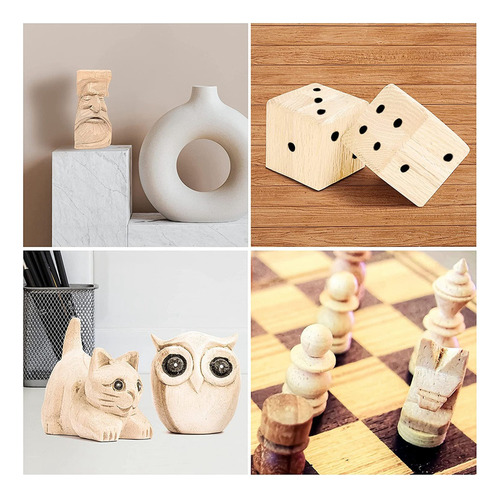 Bloques Grandes De Madera Para Tallar (paquete De 10), 4 X 1