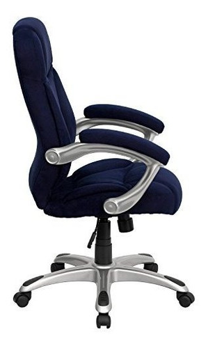 Imagen 8 de 8 de Muebles Flash High Back Azul Marino Microfibra Ejecutiva Co