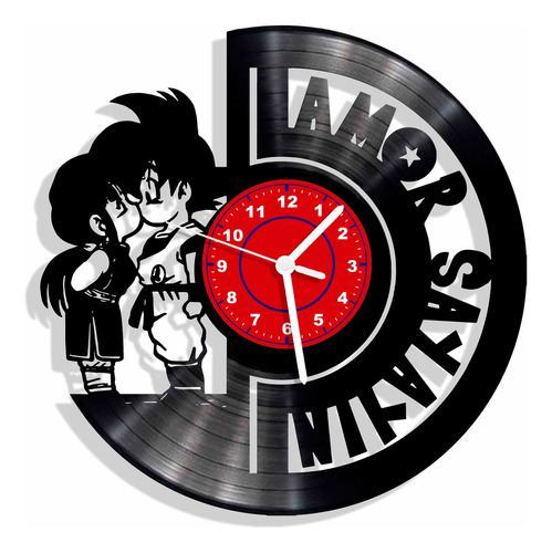 Reloj De Pared Elaborado En Disco Lp Dragon Ball Ref.03