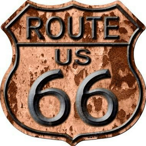Escudo De Carretera Metálico Route 66, Hs-485.