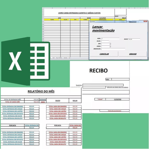 Sistema Livro Caixa Planilha Em Excel Pronta Entrega