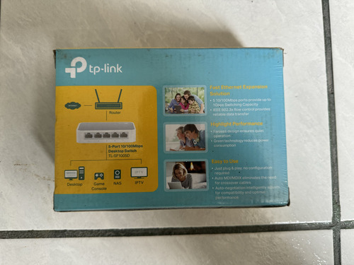 Conmutador Tp-link Tl-sf 1005d De 5 Puertos 10/100 Mbps (Usado)
