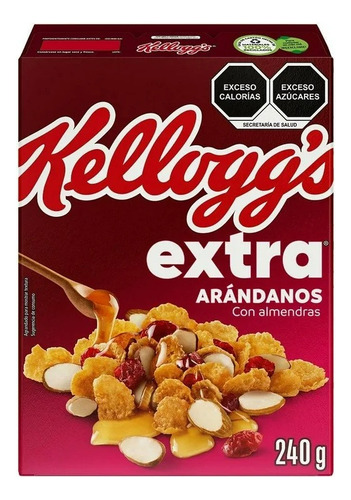 5 Pzas Cereal Kellogg's Extra Sabor Arándano Con Almendras 2