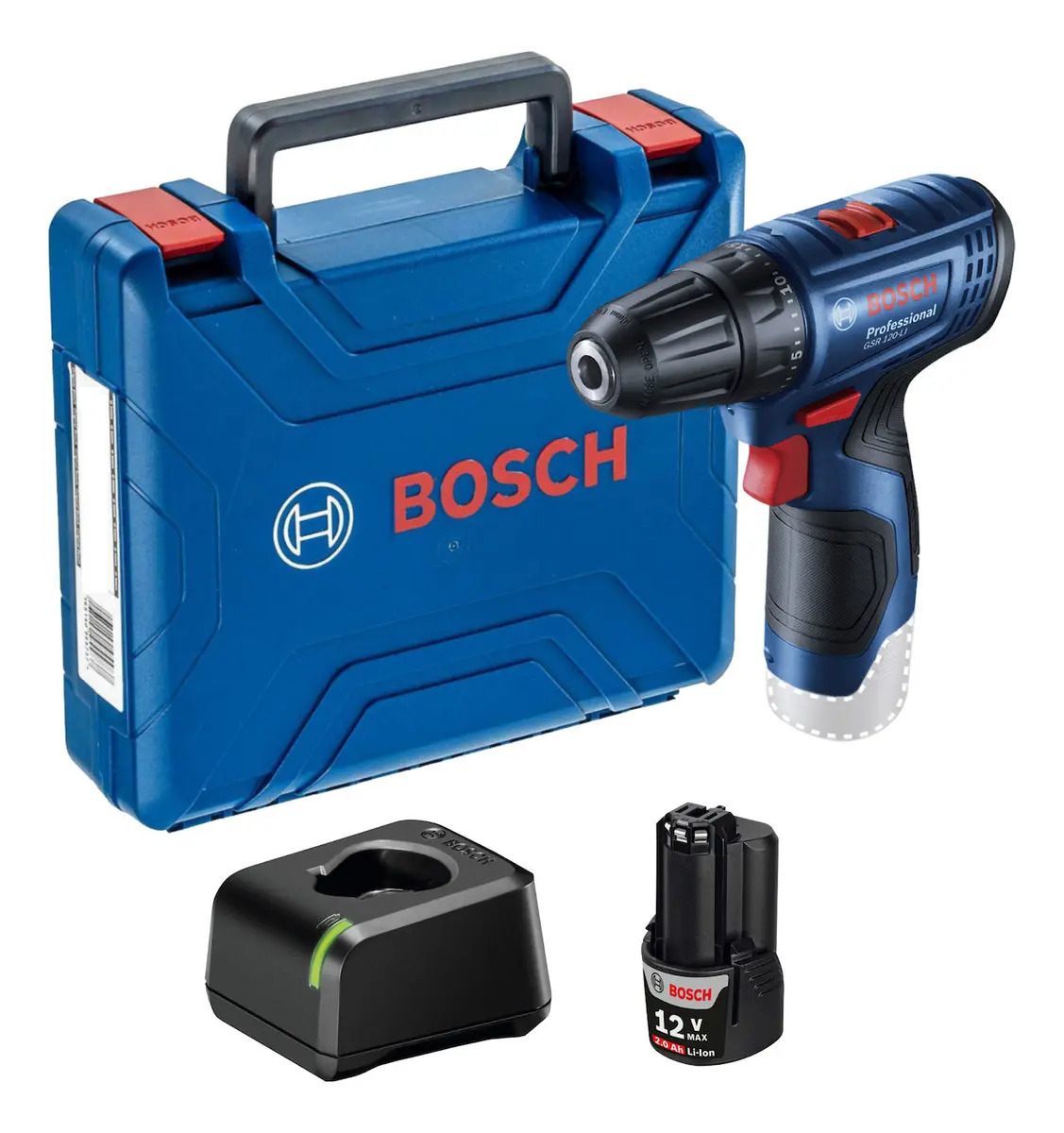 Taladro Atornillador Gsr 120-li + Batería + Maletín Bosch