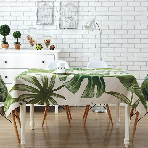 Mantel Impermeable Con Hojas Tropicales, Árbol Verde