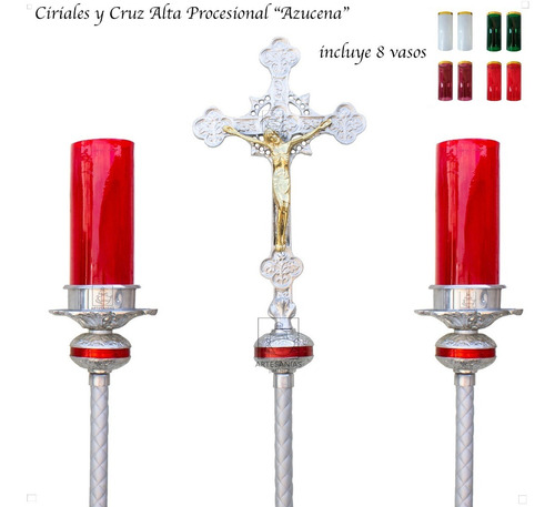 Cirial Y Cruz Alta Procesional Azucena