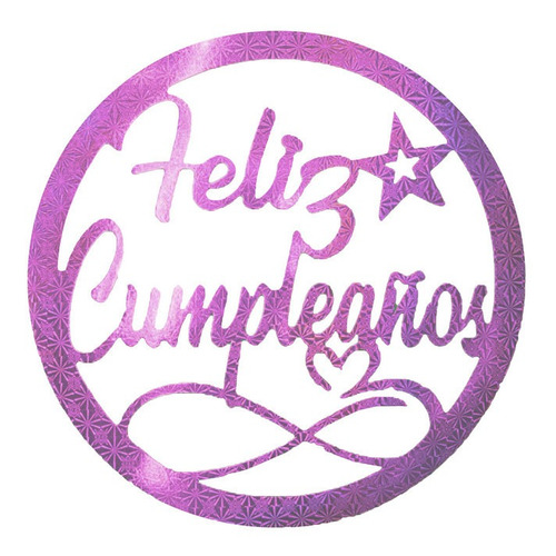 Feliz Cumpleaños Topper Oro Rosa Decorativo Fiesta