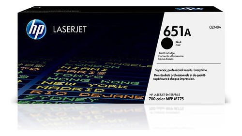 Toner Negro 651a Funciona Con Laserjet 700 M775 Series Ce340