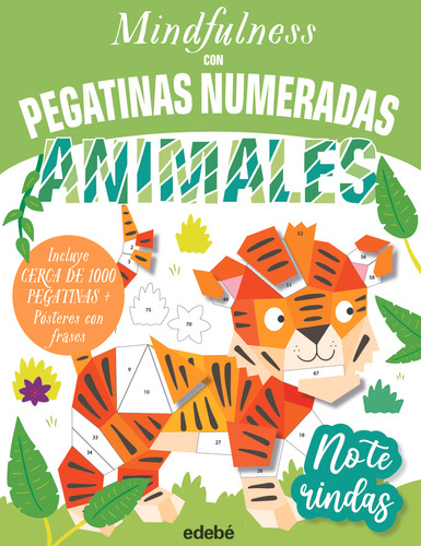 Mindfulness Con Pegatinas Numeradas: Animales, De Varios Autores. Editorial Edebe, Tapa Blanda En Español