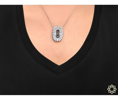 Colar Feminino Infinito Em Madreperola E Zirconias