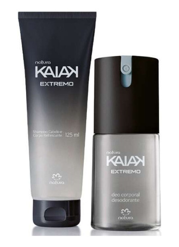 Kit Deo Corporal Kaiak Extremo + Shampoo Cabelo E Corpo 125ml