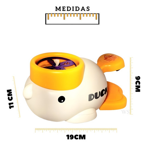 Brinquedo Pato Duck Lançador Argola Atirador D Disco Voador