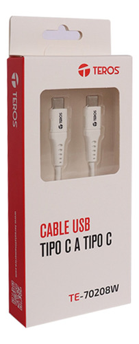 Cable Tipo C A Tipo C Teros Te-70208w 5a, 100w Max 1 Metro