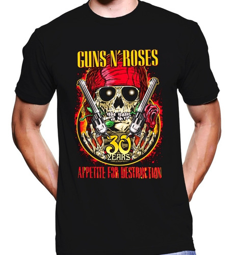 Camiseta Premium Dtg Rock Estampada Guns And Roses 03