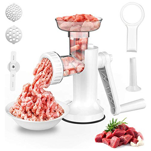 Manual Meat Grinder, Heavy Duty Meat Mincer Sausage Stu...