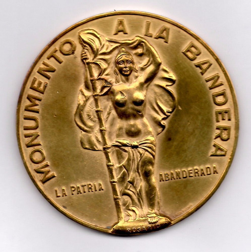 Antigua Medalla Belgrano Monumento A La Bandera 1965 #