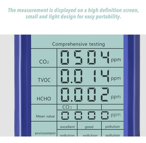 Imagen 7 de 9 de Monitor De Calidad Del Aire Co2 Detector De Dióxido De Carbo