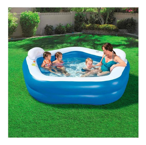 Piscina Inflável Bestway 54153 575L azul e branca caixa